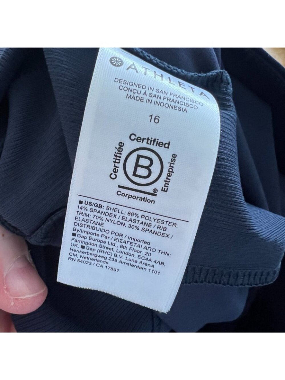 Athleta Brooklyn Navy Blue Shorts Women's Size 16 - Picture 7 of 8